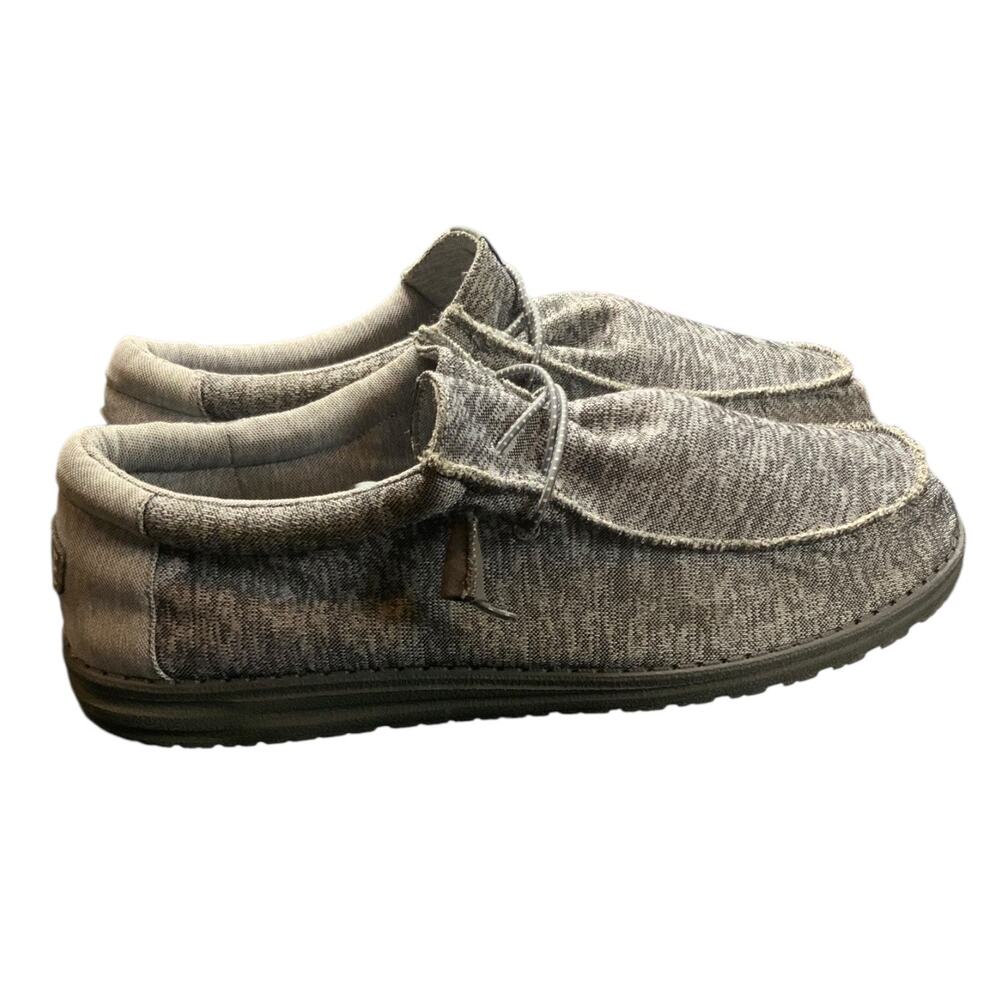 Hey Dude Wally Sport Knit Charcoal Men’s Slip On Shoes Size 13 Lightweight